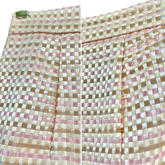 Victor Costa Nahdree Tweed Jacket Skirt 2 Pc Set Church Suit Peach Pink Size 8 - Picture 8 of 13